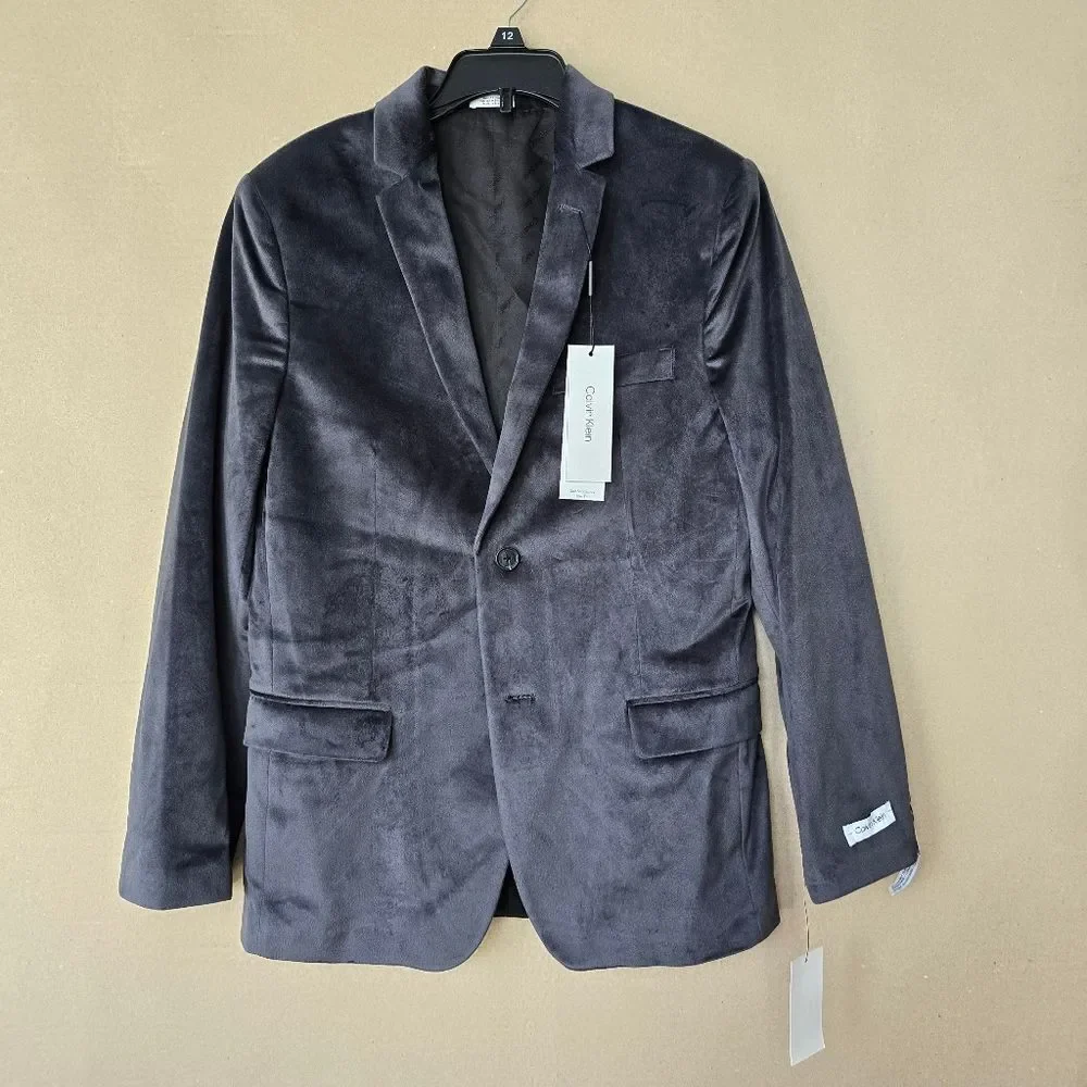 Nwt Calvin Klein Big Boys Velvet Sport Coat Jacket blazer